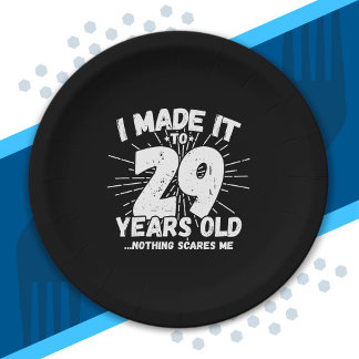 Assiettes En Carton Drôle 29e anniversaire Citation Sarcastique 29 ans