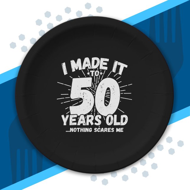 Assiettes En Carton Drôle 50e Anniversaire Citation Sarcastique 50 ans (Créateur téléchargé)