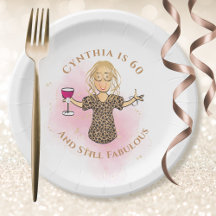 Drôle 60e anniversaire Cartoon rose 60 et fabuleux