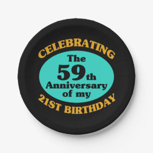 Assiettes En Carton Drôle 80e anniversaire Gag cadeau
