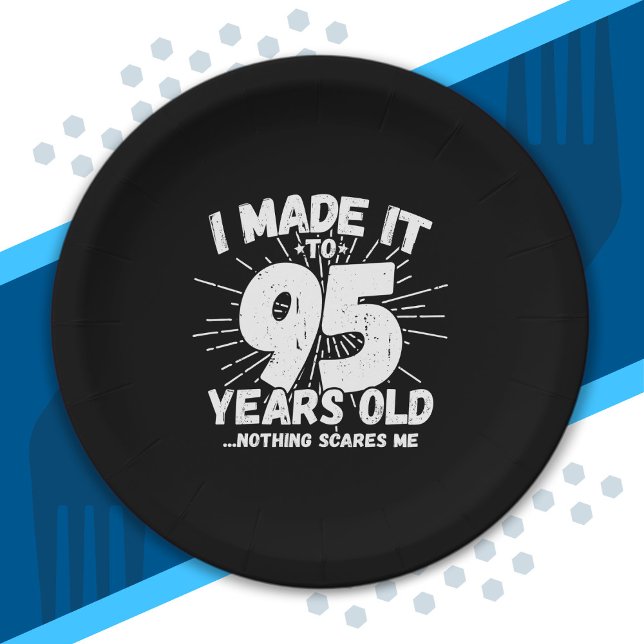 Assiettes En Carton Drôle 95ème Anniversaire Citation Sarcastique 95 A (Créateur téléchargé)