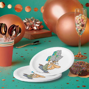 Assiettes En Carton Drôle Cartoon Homme Panique Acheter Papier Toilett