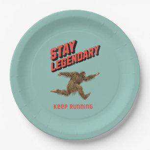Assiettes En Carton Drôle de motivation de course de Bigfoot