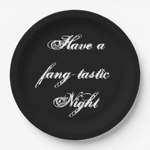 Assiettes En Carton Drôle Halloween Vampire Plaque papier