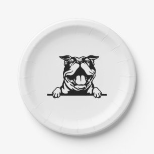 Assiettes En Carton Drôle joyeux Bulldog