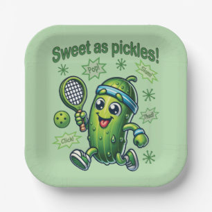 Assiettes En Carton Drôle mignon sucré comme chatons Pickleball