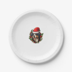 Assiettes En Carton Drôle Noël Bernese Mountain Dog
