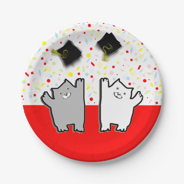 Assiettes En Carton Drôle Parti de Graduation (Devant)