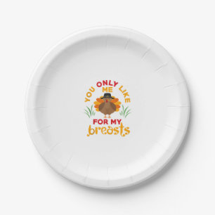 Assiettes En Carton Drôle pèlerin de Thanksgiving Turquie
