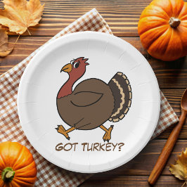 Assiettes En Carton Drôle Thanksgiving Turquie Plaques de papier