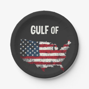 Assiettes En Carton Drôle Trump USA Carte Drapeau