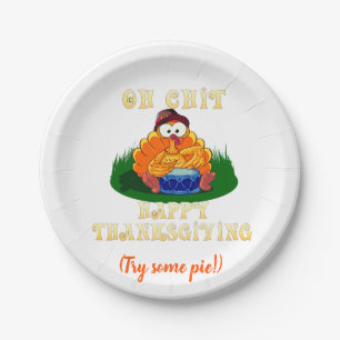 Assiettes En Carton Drôle Turquie réalise que c'est Thanksgiving !