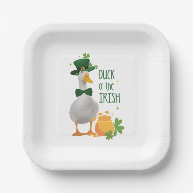 Assiettes En Carton Duck o' the Irish St. Patricks Day (Recto)
