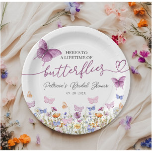 Assiettes En Carton Durée de vie des papillons Fête de mariage champêt