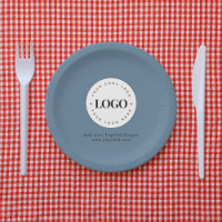 Dusty Blue Ajouter Custom Business Company Logo Pa