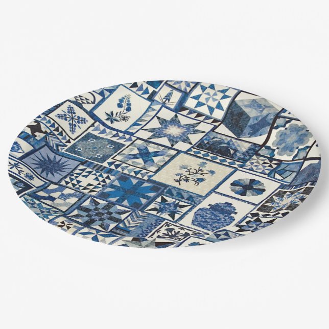 Assiettes En Carton Dutch Delft (Angle)