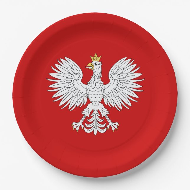 Assiettes En Carton Eagle polonais (Devant)