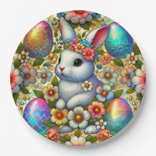 Assiettes En Carton EASTER BUNNY 3D ~ Encres d'alcool ~ Plaque de papi