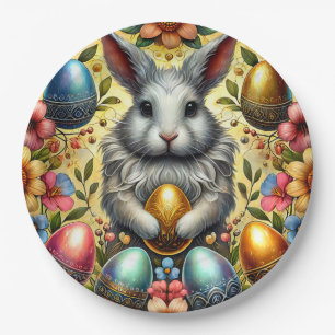 Assiettes En Carton EASTER BUNNY 3D ~ Encres d'alcool ~ Plaque de papi
