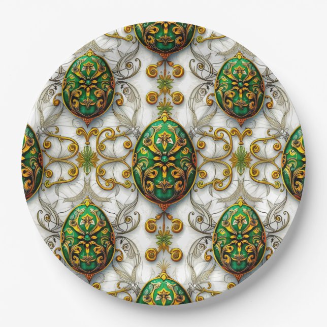 Assiettes En Carton EASTER EGGS 3D ~ Decorated~  (Devant)