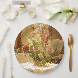 Assiettes En Carton Eat Love Play Party Thème