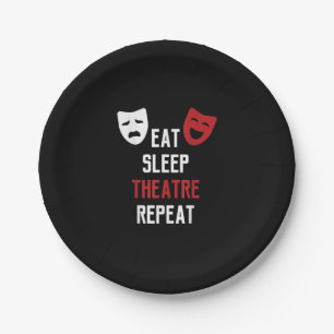 Assiettes En Carton Eat Sleep Theatre Repeat Musical Thetre