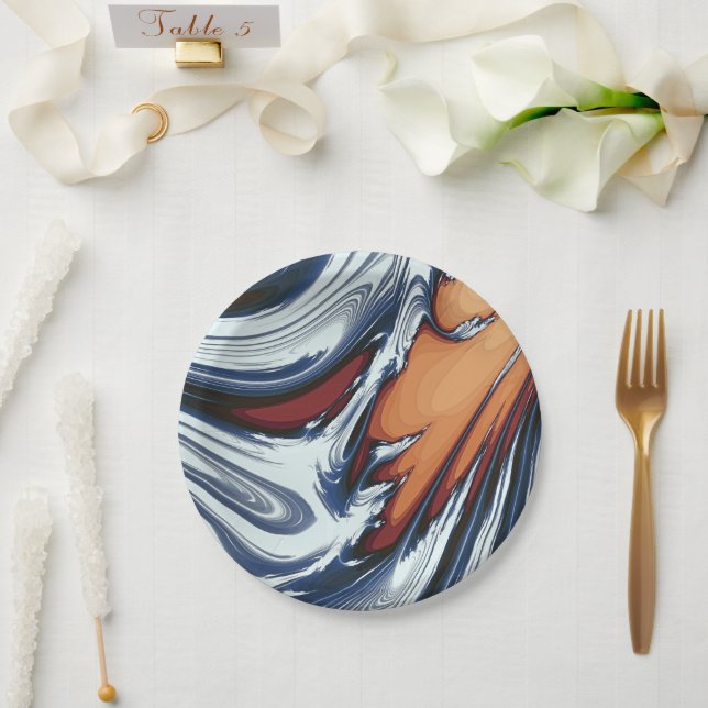 ASSIETTES EN CARTON EAU DE LA RIVIÈRE (Mariage)