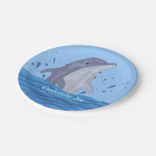 Assiettes En Carton Éclaboussure de dauphin