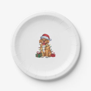 Assiettes En Carton Éclairage Noël Chapeau Dogue De Bordeaux Chien Chr
