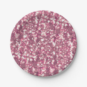 Assiettes En Carton Éclaircissement rose brillant parties scintillant 