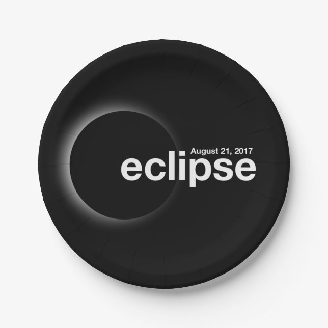Assiettes En Carton éclipse 2017 (Devant)