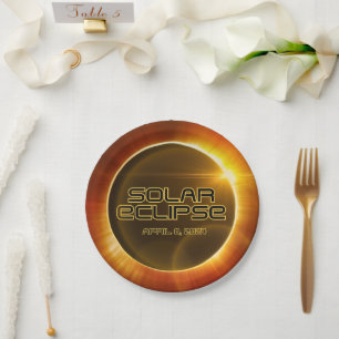 Assiettes En Carton Éclipse solaire