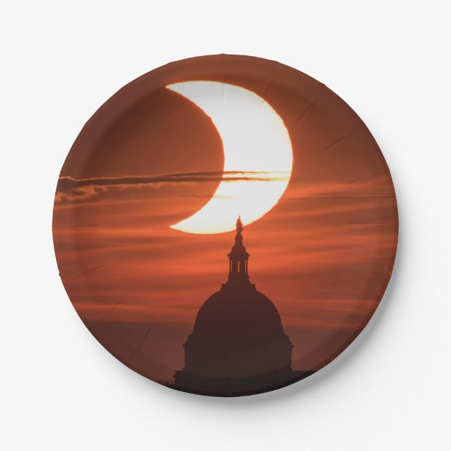 Assiettes En Carton Éclipse solaire 2021 (Devant)