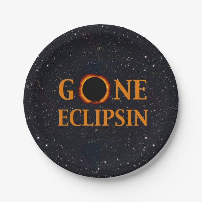 Assiettes En Carton Éclipse solaire ECLIPSIN (Devant)