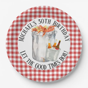 Assiettes En Carton Éclosion de l'écrevisse Plaques de fête d'annivers