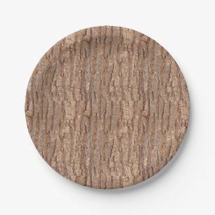 Assiettes En Carton écorce d'arbre