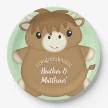 écossais Highland Baby shower de vache vert