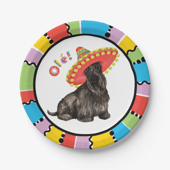Assiettes En Carton Écossais Terrier de fiesta (Devant)
