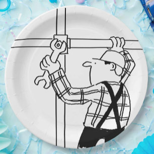 Assiettes En Carton Écran avec échafaudage