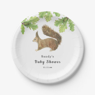 Assiettes En Carton Écureuil - Baby shower