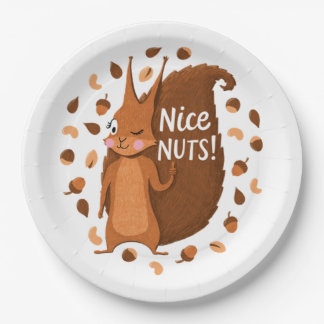 Assiettes En Carton Écureuil de noix croustillant 41