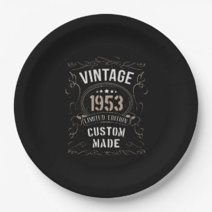 Assiettes En Carton Édition limitée vintage 1953 sur mesure