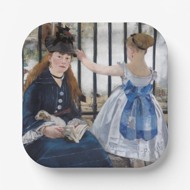 Assiettes En Carton Edouard Manet - Le Chemin De Fer (Recto)
