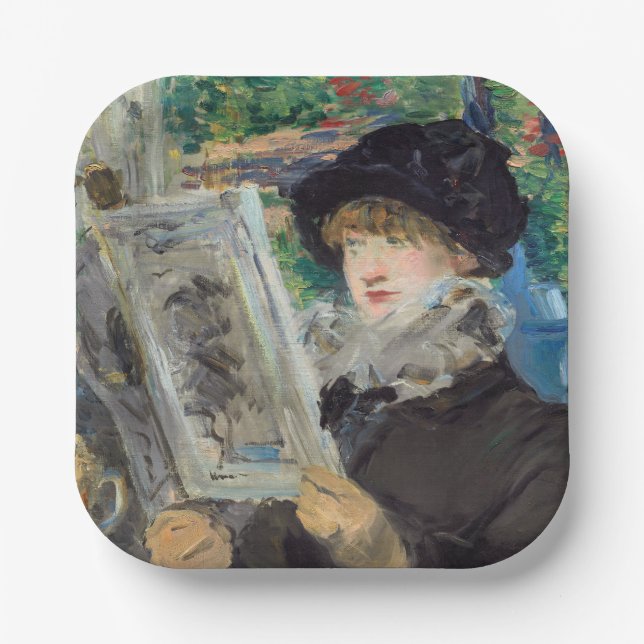 Assiettes En Carton Edouard Manet - Lecture Femme (Recto)