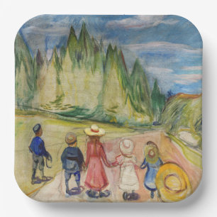 Assiettes En Carton Edvard Munch - La forêt Fairytale