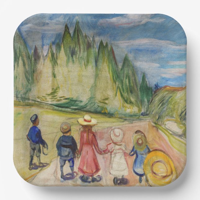 Assiettes En Carton Edvard Munch - La forêt Fairytale (Recto)