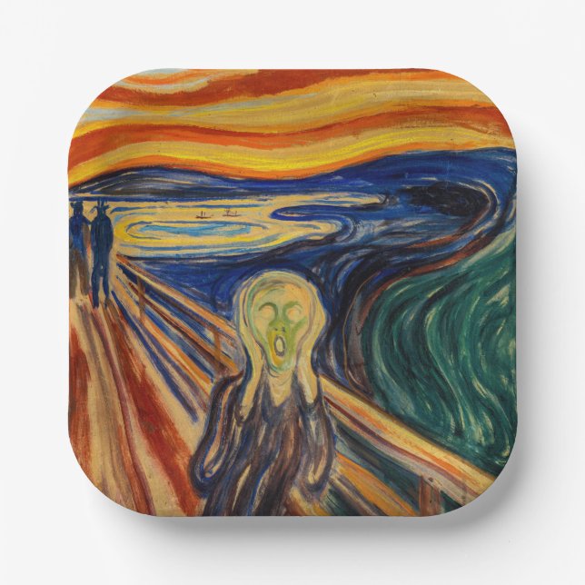Assiettes En Carton Edvard Munch - Le cri 1910 (Recto)