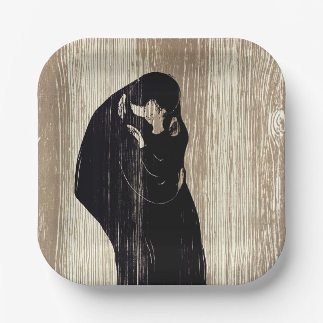 Assiettes En Carton Edvard Munch - Le Kiss IV (Recto)