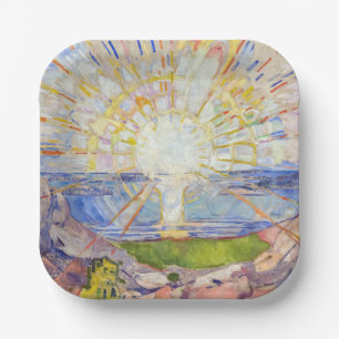 Assiettes En Carton Edvard Munch - Le Soleil 1911