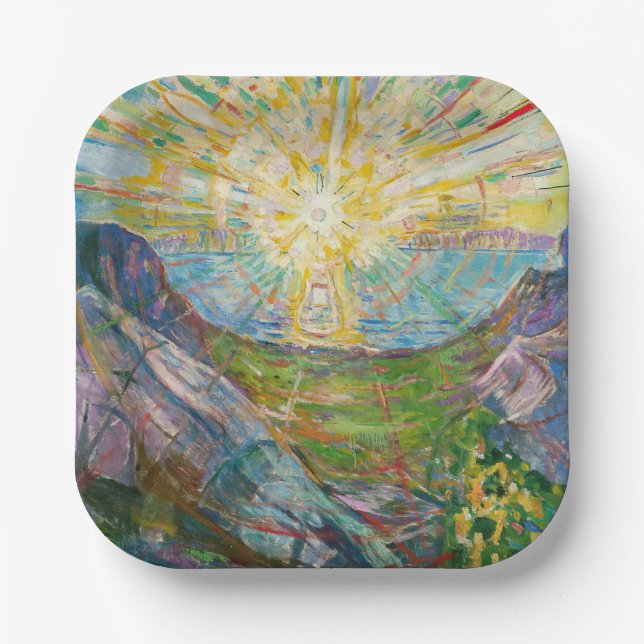 Assiettes En Carton Edvard Munch - Le Soleil 1916 (Recto)